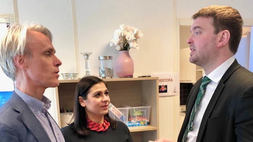 Ásmundur Einar ásamt Heiðu Björgu Pálmadóttur, starfandi forstjóra Barnaverndarstofu og Halldóri Haukssyni, sviðsstjóra meðferðar- og fóstursviðs
