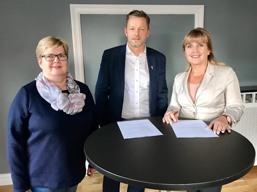 Þorsteinn Víglundsson ásamt Björk Jónsdóttur formanni Pieta Ísland og Sigríði Arnardóttur framkvæmdastjóra.