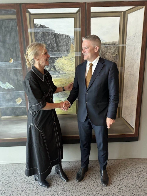 Þorgerður Katrín Gunnarsdóttir, Ministre des Affaires étrangeres et Mathias Cormann, Secrétaire général de l’OCDE