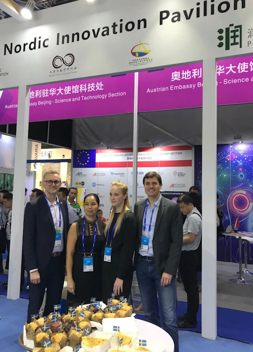 Hluti íslensku sendinefndarinnar á China Hi-Tech Fair.