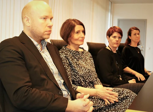 Frá undirritun viljayfirlýsingarinnar í heilbrigðisráðuneytinu í dag