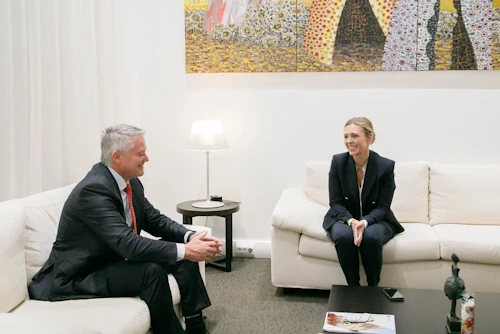 Mathias Cormann, framkvæmdastjóri OECD og María Mjöll Jónsdóttir, sendiherra og fastafulltrúi Íslands gagnvart stofnuninni