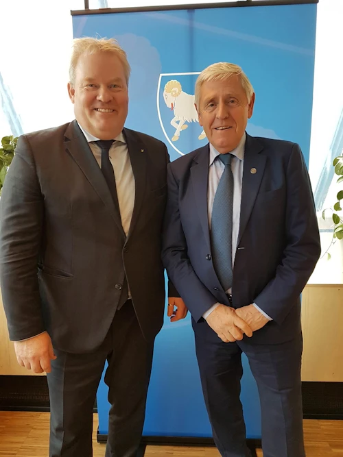 Sigurður Ingi Jóhannsson með Poul Michelsen, utanríkisráðherra Færeyja og samstarfsráðherra Norðurlandanna.