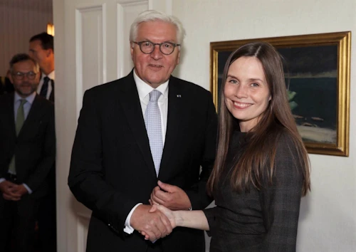 Katrín Jakobsdóttir, forsætisráðherra, ásamt Frank-Walter Steinmeier, forseta Þýskalands