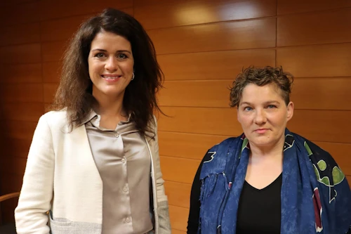 Þórdís Kolbrún og Margrét Pétursdóttir, formaður stjórnar Mannréttindaskrifstofu Íslands.