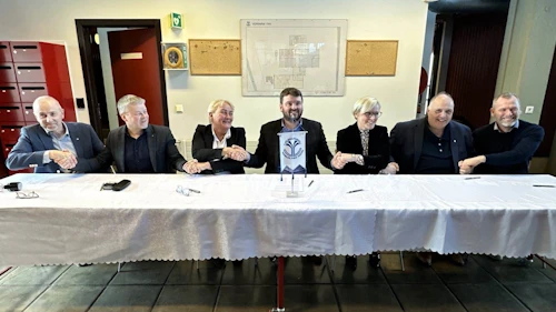Ólafur Þór Ólafsson, sveitarstjóri Sveitarfélagsins Skagaströnd, Sigfús Ingi Sigfússon, sveitarstjóri Sveitarfélagsins Skagafjarðar, Ingileif Oddsdóttir, skólameistari Fjölbrautaskóla Norðurlands vestra, Ásmundur Einar Daðason, mennta- og barnamálaráðherra, Erla Jónsdóttir, oddviti Skagabyggðar, Þorleifur Karl Eggertsson, oddviti Húnaþings vestra, Pétur Arason, sveitarstjóri Húnabyggðar. 