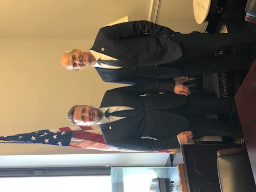 Minister Thórdarson with Representative Larsen, Chair of the Arctic Working Group.