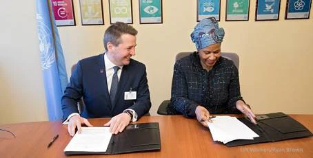Guðlaugur Þór og Phumzile Mlambo-Ngcuka.