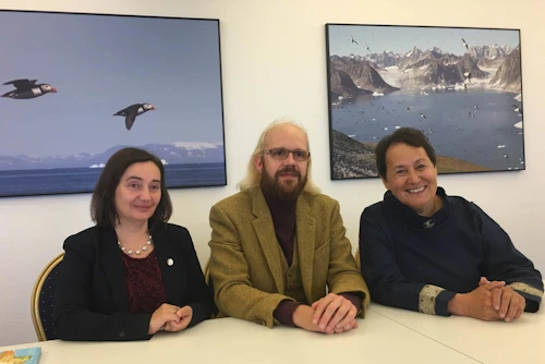 Heilbrigðisráðherrarnir Siríð Stenberg frá Færeyjum, Óttarr Proppé og Agathe Fontain frá Grænlandi