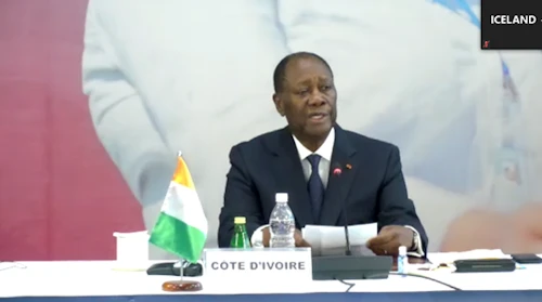 Alassane Ouattara forseti Fílabeinsstrandarinnar var gestgjafi fundarins sem haldinn var í Abidjan, stærstu borg landsins.