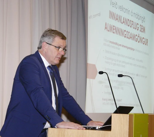 Jón Gunnarsson flutti setningarávarp á málþinginu.