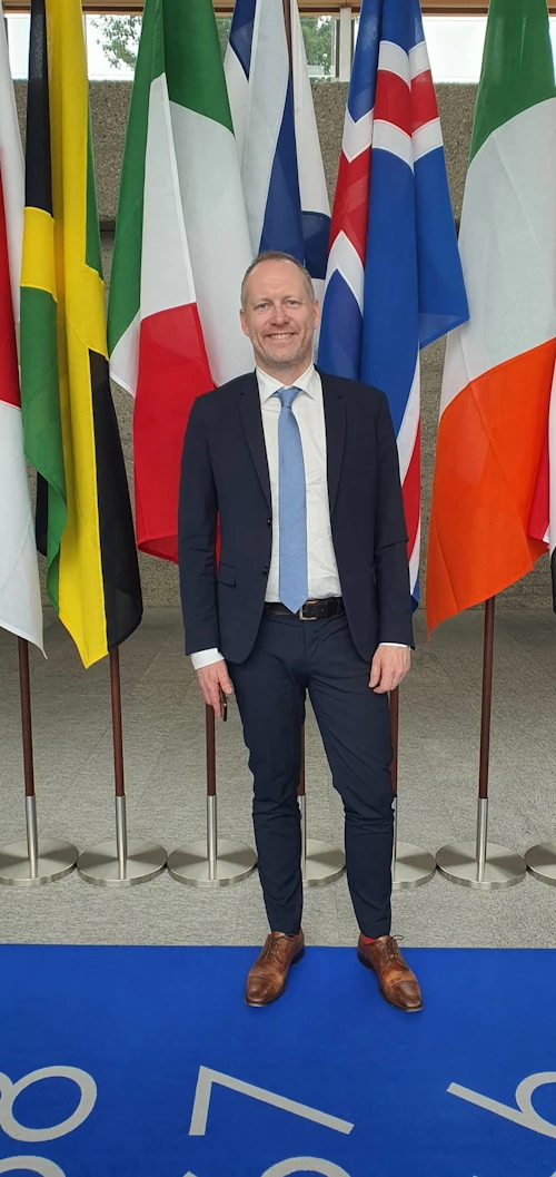 Guðmundur Ingi Guðbrandsson, félags- og vinnumarkaðsráðherra, á þinginu. 
