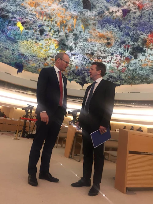 Guðlaugur Þór Þórðarson og Simon Coveney