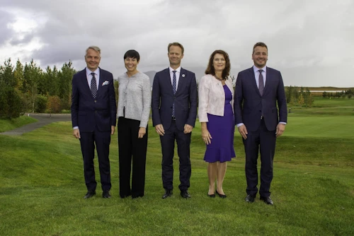 Utanríkisráðherrar Norðurlanda á fundi í Borgarnesi í fyrra