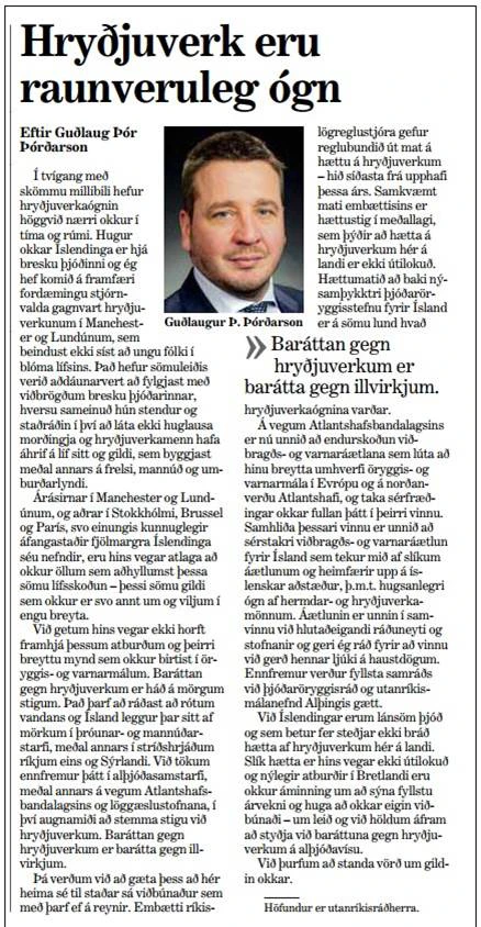 Grein í Morgunblaðinu.