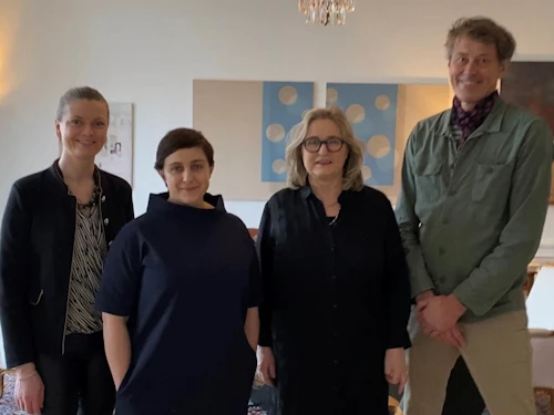 Guðrún Þorgeirsdóttir, Dr. Vilborg Bjarnadóttir, Estrid Brekkan och Anders Norlin