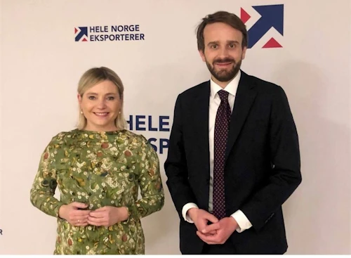 Lilja Dögg Alfreðsdóttir menningar- og viðskiptaráðherra og Jan Christian Vestre, iðnaðar- og viðskiptaráðherra Noregs.