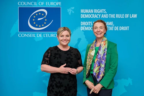 Lilja Dögg Alfreðsdóttir og  Marija Pejčinović Burić