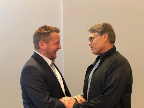 Utanríkisráðherra ásamt Rick Perry, orkumálaráðherra Bandaríkjanna