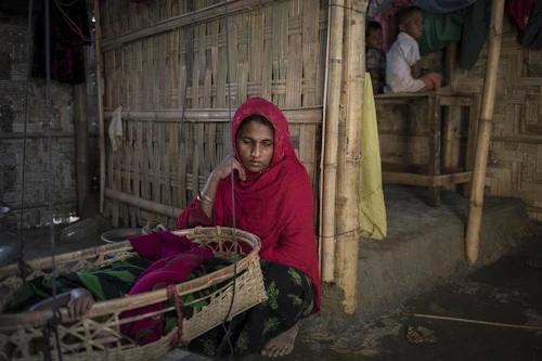 Átta ára dóttir Kulsum Bahar (27) hvarf fyrir fjórtán mánuðum.Stúlkan var á leið heim úr skólamiðstöðinni í Balukhali-búðunum í Cox‘s Bazar. Móðirin telur víst að dóttur hennar hafi verið rænt og hún seld mansali. Ljósmynd: UNICEF 
