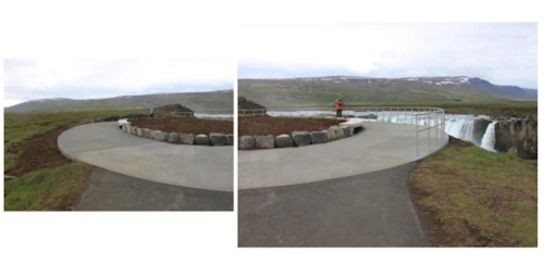 Innviðauppbygging við Goðafoss er dæmi um vel heppnað verkefni þar sem hugað er að öryggi og náttúruvernd með ráðgjöf fagaðila. 
