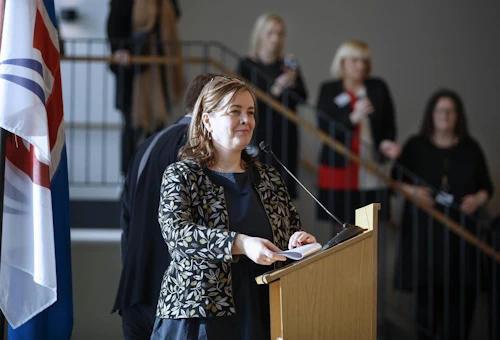 Heilbrigðisráðherra við vígslu hjúkrunarheimilisins við Sléttuveg
