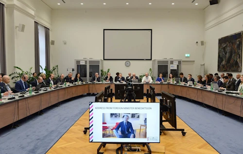 Bjarni Benediktsson utanríkisráðherra flutti opnunarávarp ráðstefnunnar.