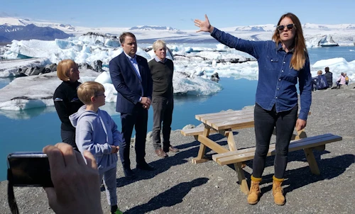Frá friðlýsingunni í dag