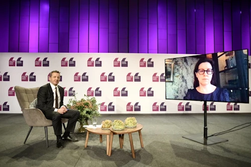 Guðlaugur Þór Þórðarson utanríkis- og þróunarsamvinnuráðherra á Heimsþingi kvenleiðtoga