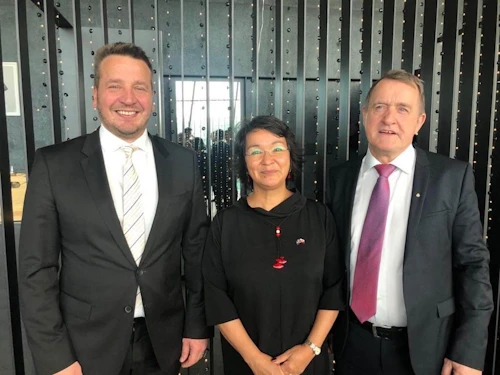 Utanríkisráðherra ásamt Ane Lone Bagger, utanríkisráðherra Grænlands, og Janis av Rana, utanríkisráðherra Færeyja
