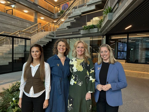 Talið frá vinstri: Vala Karen Viðarsdóttir, framkvæmdastjóri félags Sameinuðu þjóðanna, Birna Þórarinsdóttir, framkvæmdastjóri UNICEF, Stella Samúelsdóttir, Þorgerður Katrín Gunnarsdóttir, utanríkisráðherra, og Stella Samúelsdóttir, framkvæmdastýra UN Women á Íslandi.