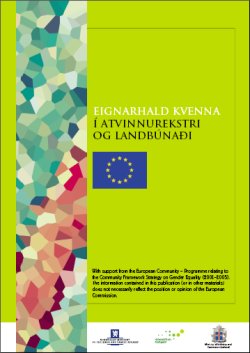 Mynd af forsíðu skýrslunnar Eignarhald kvenna í atvinnurekstri og landbúnaði