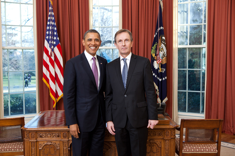 Guðmundur Árni Stefánsson sendiherra ásamt Barack Obama